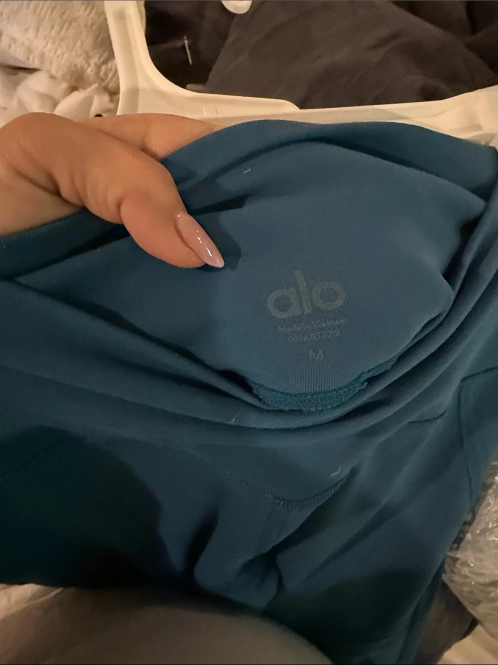 ALO Yoga M Teal High-Rise Performance Leggings